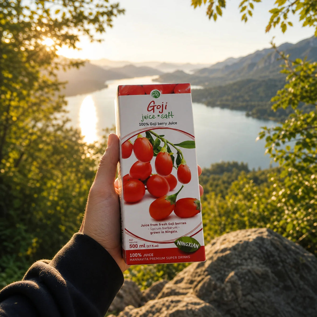 Mannavita suc pur de GOJI 100%, proaspăt presat • 500 ml