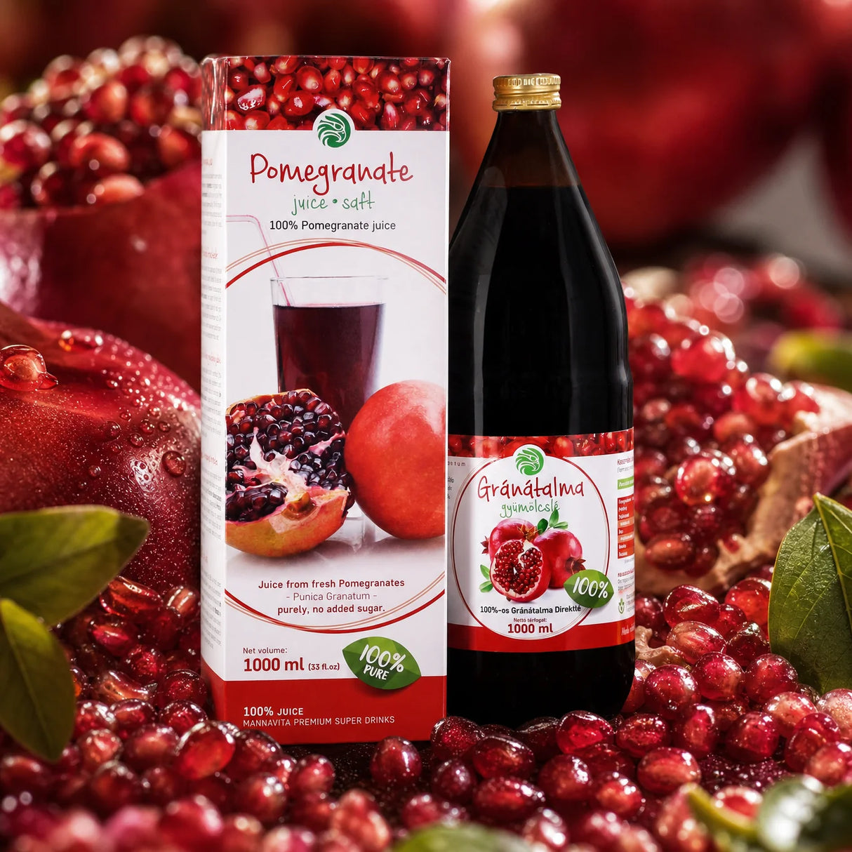 Mannavita suc pur de RODIE 100%, proaspăt presat • 1000 ml
