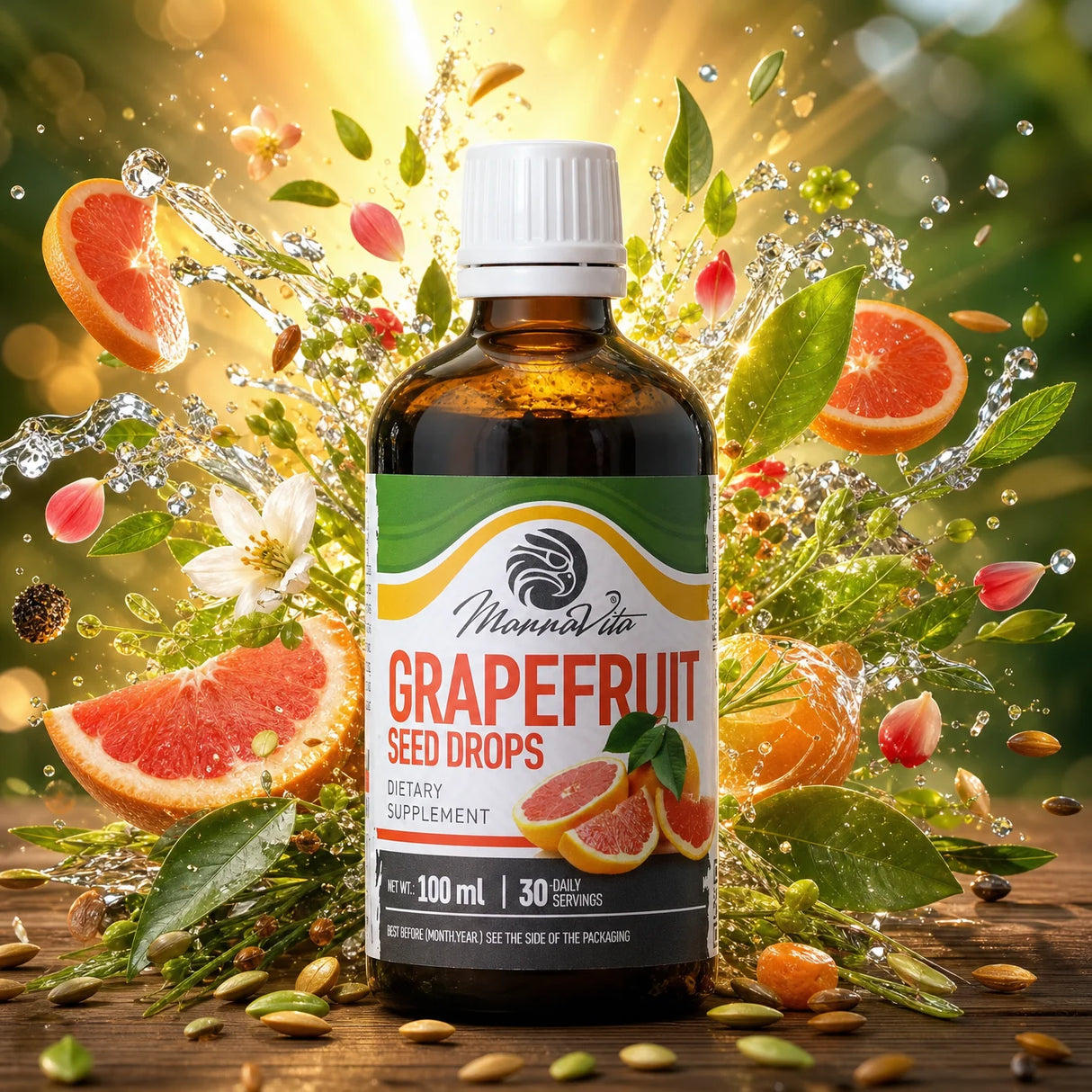 Picături cu extract din semințe de grepfruit Mannavita • 100 ml