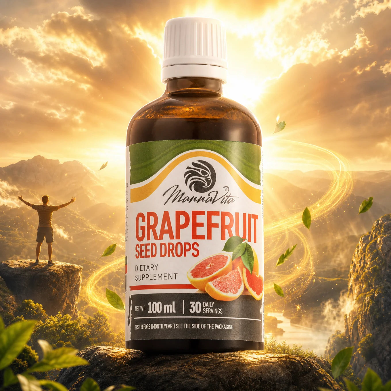 Picături cu extract din semințe de grepfruit Mannavita • 100 ml