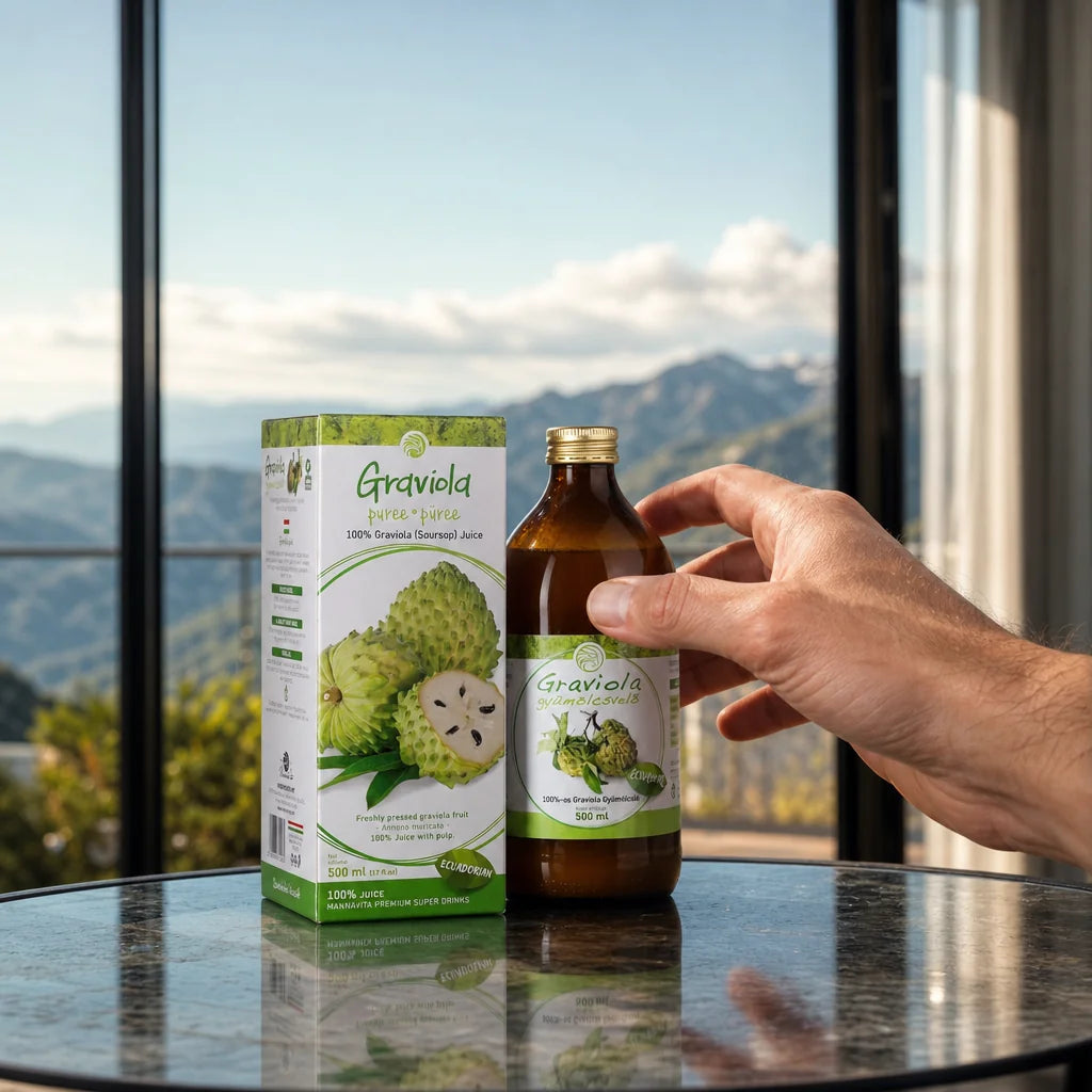 Mannavita piure pur de GRAVIOLA 100%, proaspăt presat • 500 ml