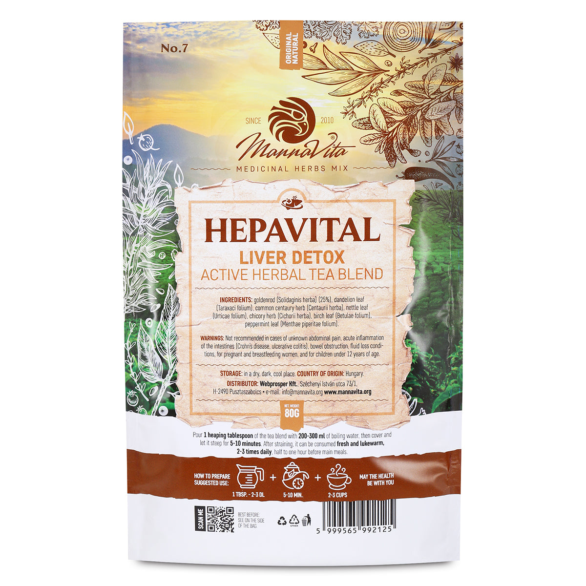 HEPAVITAL Detox hepatic – amestec activ de ceai de plante • 80g