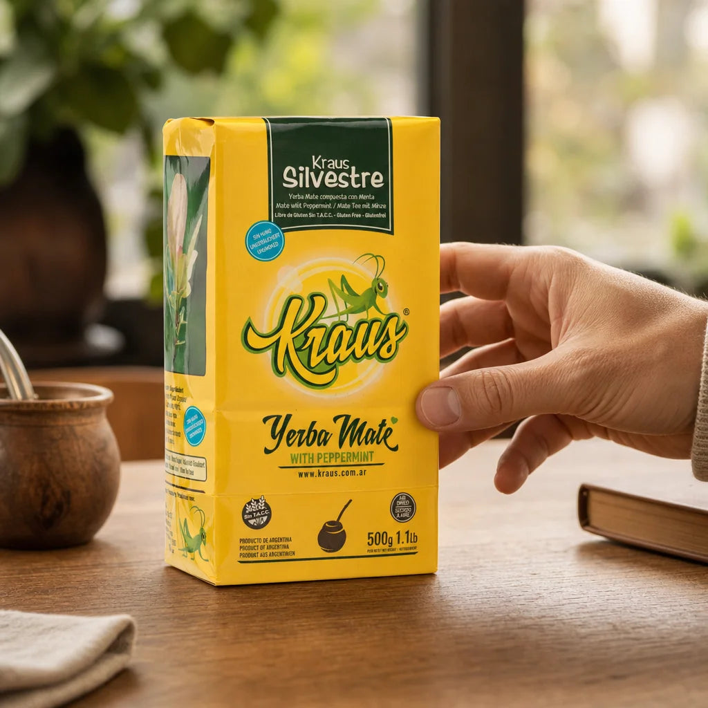 Ceai yerba mate Kraus • Silvestre, MENTĂ • 500 g