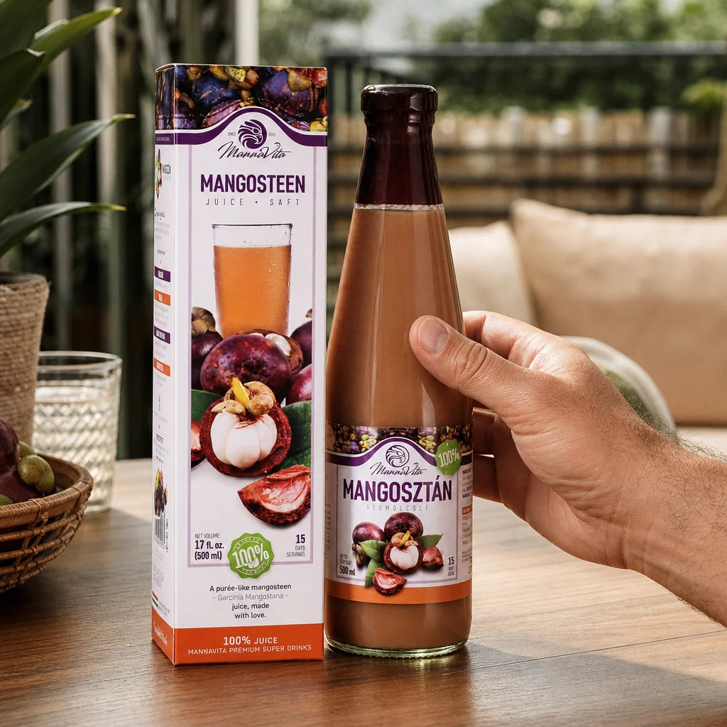 Mannavita suc pur de MANGOSTAN 100%, proaspăt presat • 500 ml
