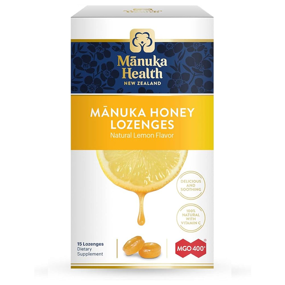 Pastile cu miere de Manuka și lămâie naturală • 15 buc.