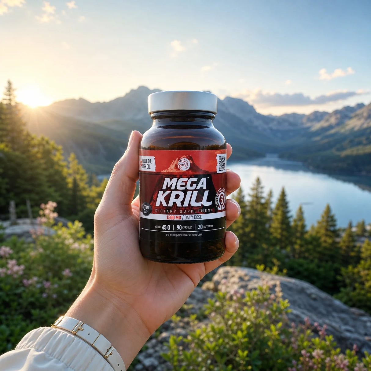 MegaKRILL 1500 mg ulei de Krill + ulei de Pește • 90 capsule