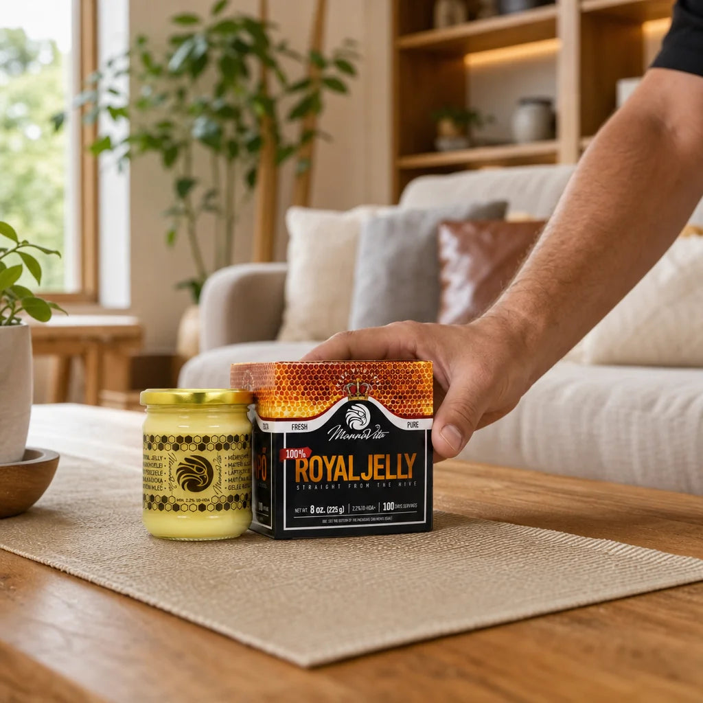 Mannavita, Premium Lăptișor de matcă • 2,5% 10-HDA • 100g