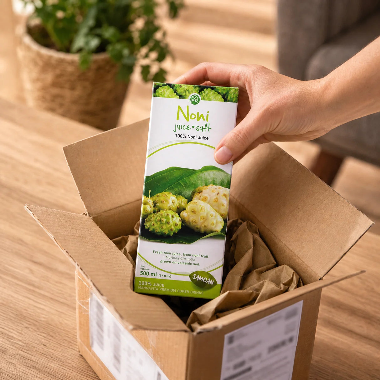 Mannavita suc pur de NONI 100%, proaspăt presat • 500 ml
