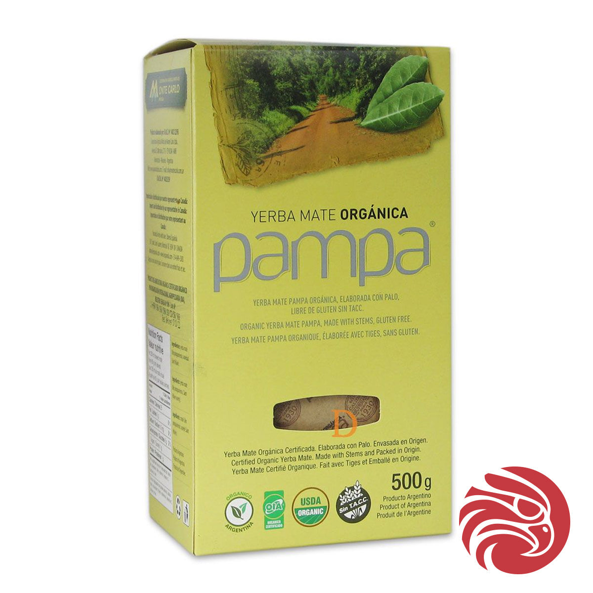 Ceai de yerba mate bio Pampa • Elaborat cu tulpini • 500 g
