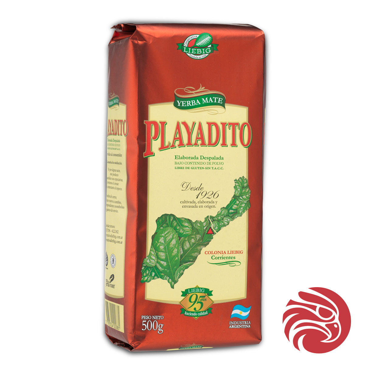 Yerba mate Playadito • Elaborada DESPALADA • 500 g