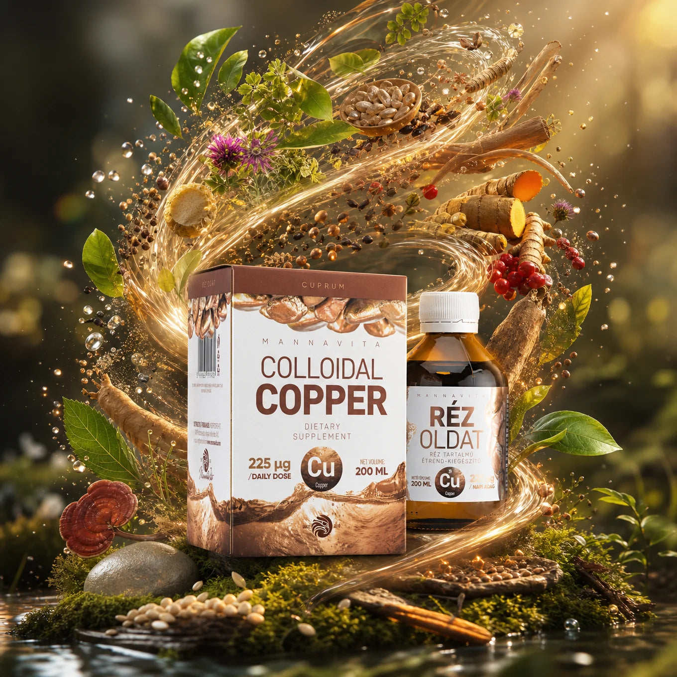 Mannavita Cupru Coloidal, 225µg / doză zilnică • 200ml