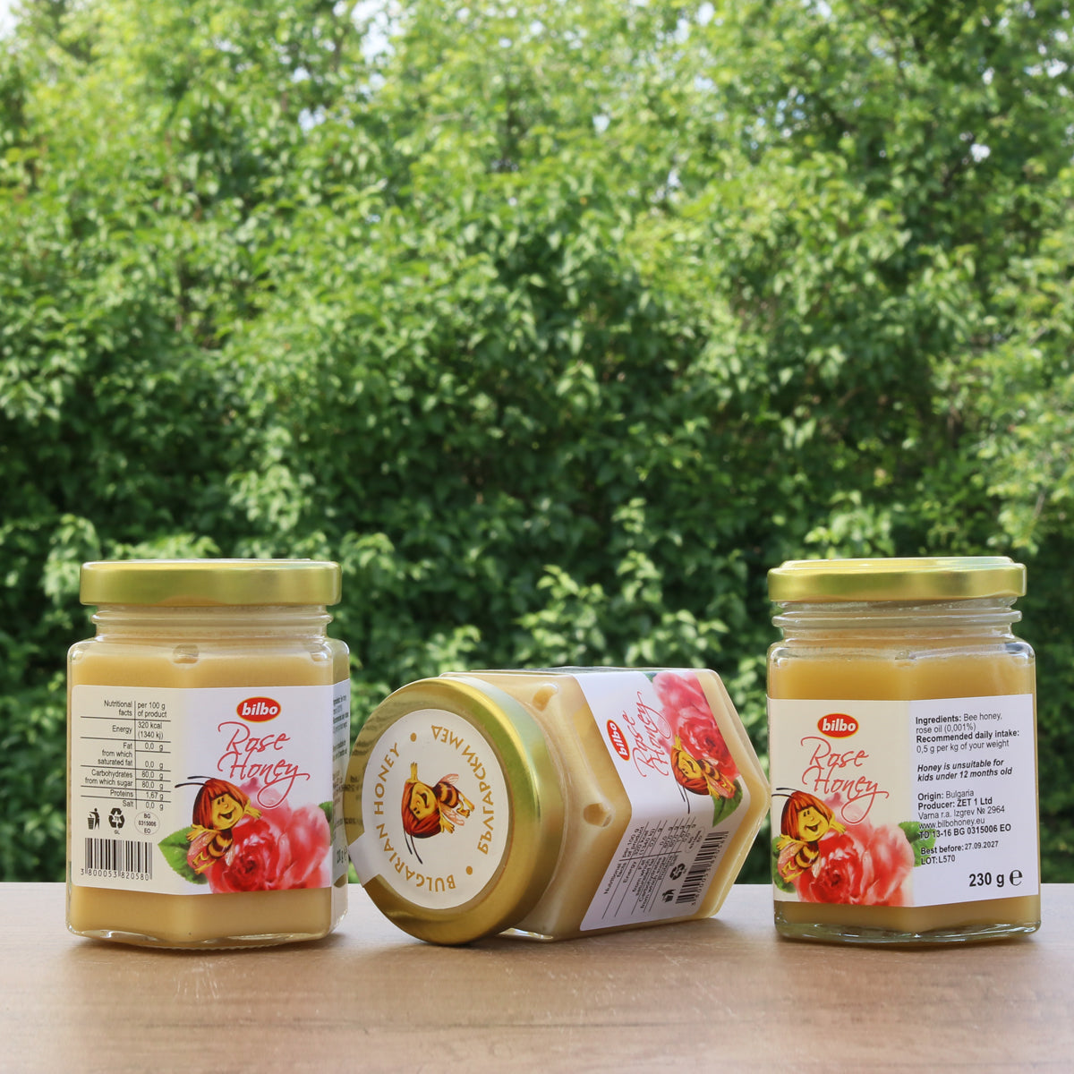 Bilbo miere crudă de trandafir • 230 g