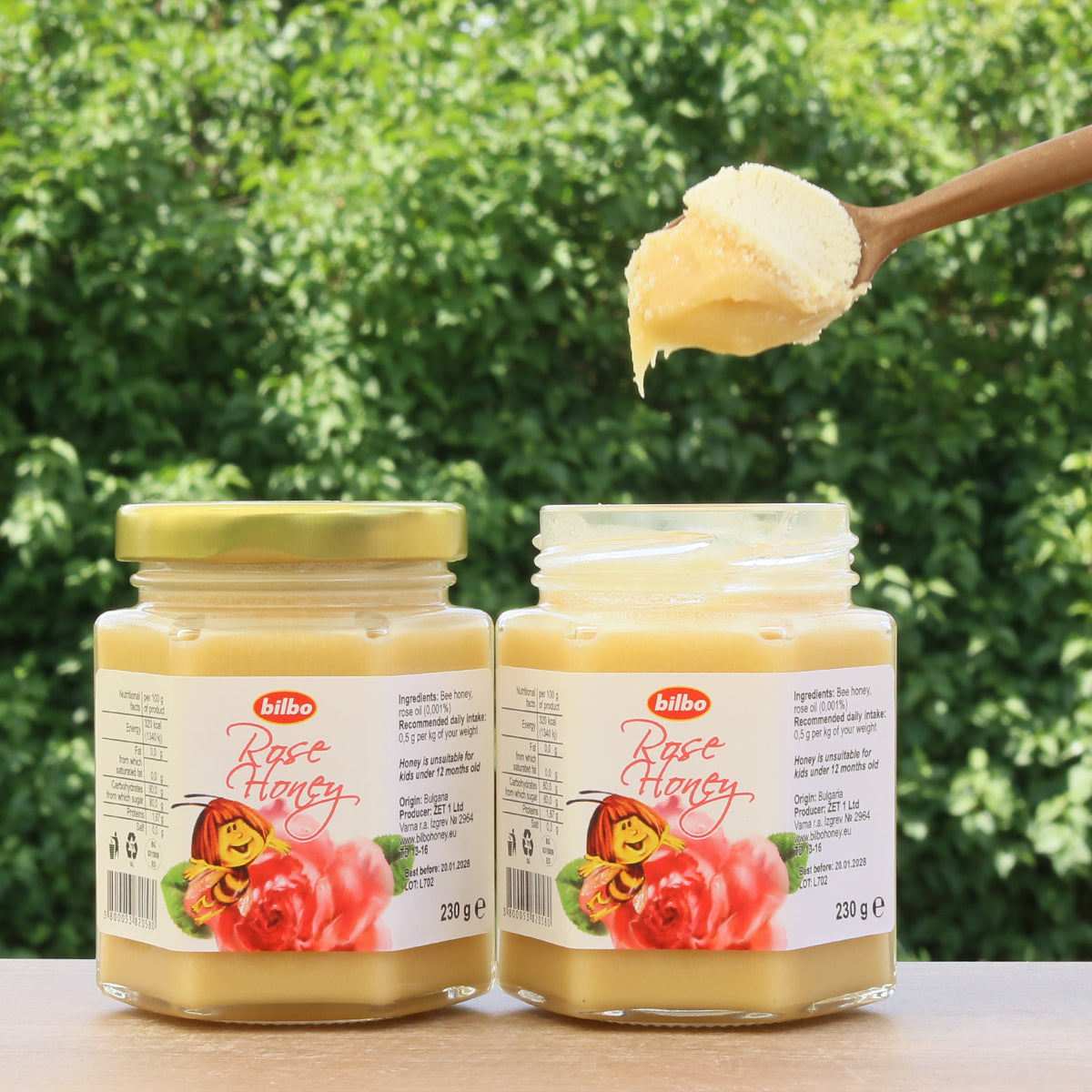 Bilbo miere crudă de trandafir • 230 g