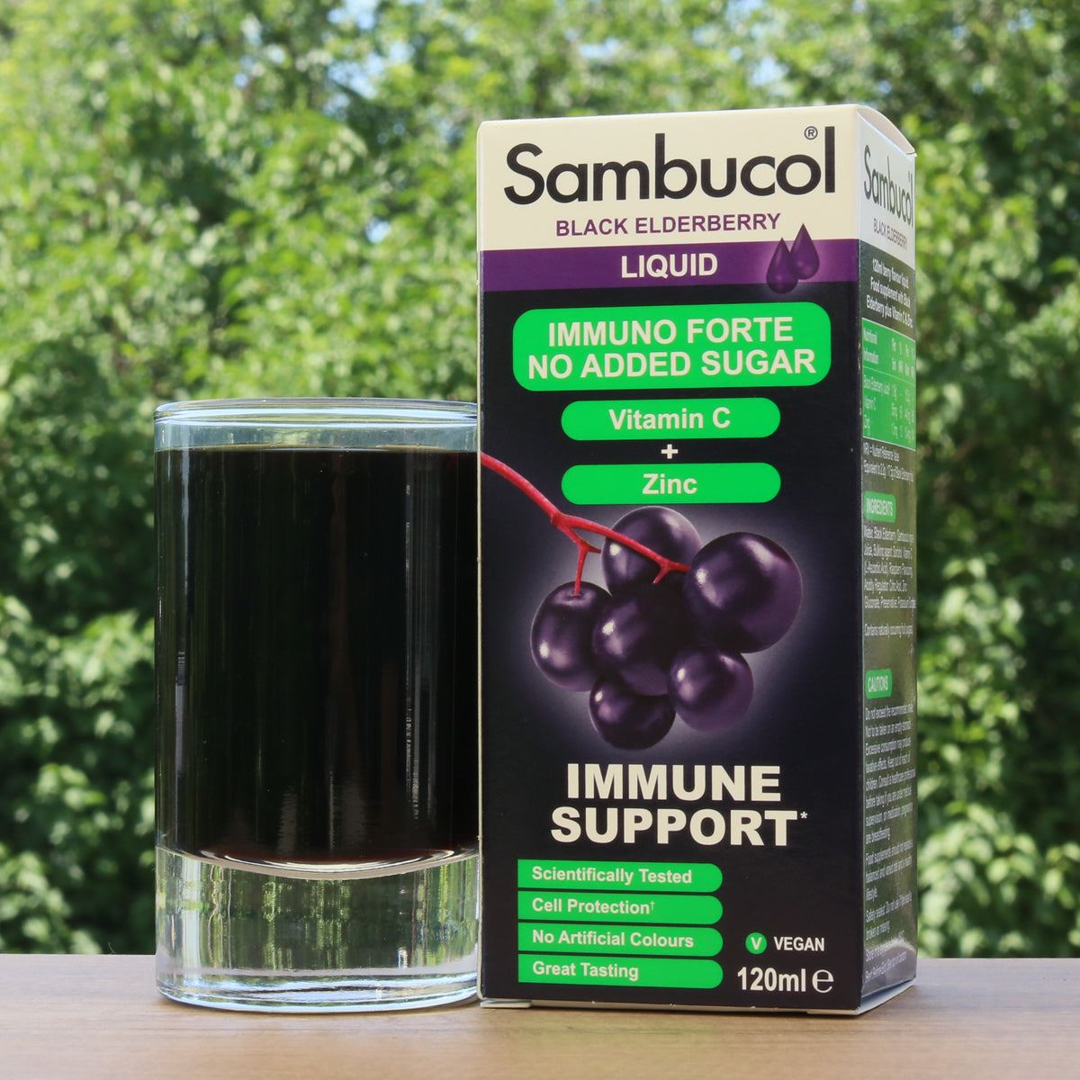 Sirop Sambucol de soc negru, fără zahăr • 120 ml