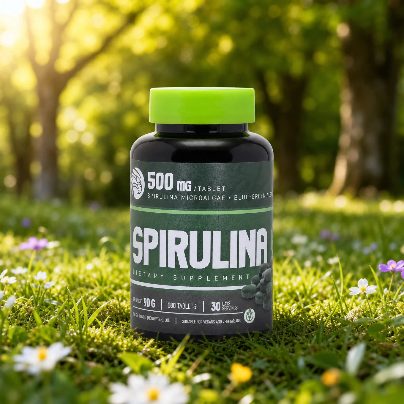 Mannavita Spirulina • tablete de 500 mg • 180 buc.