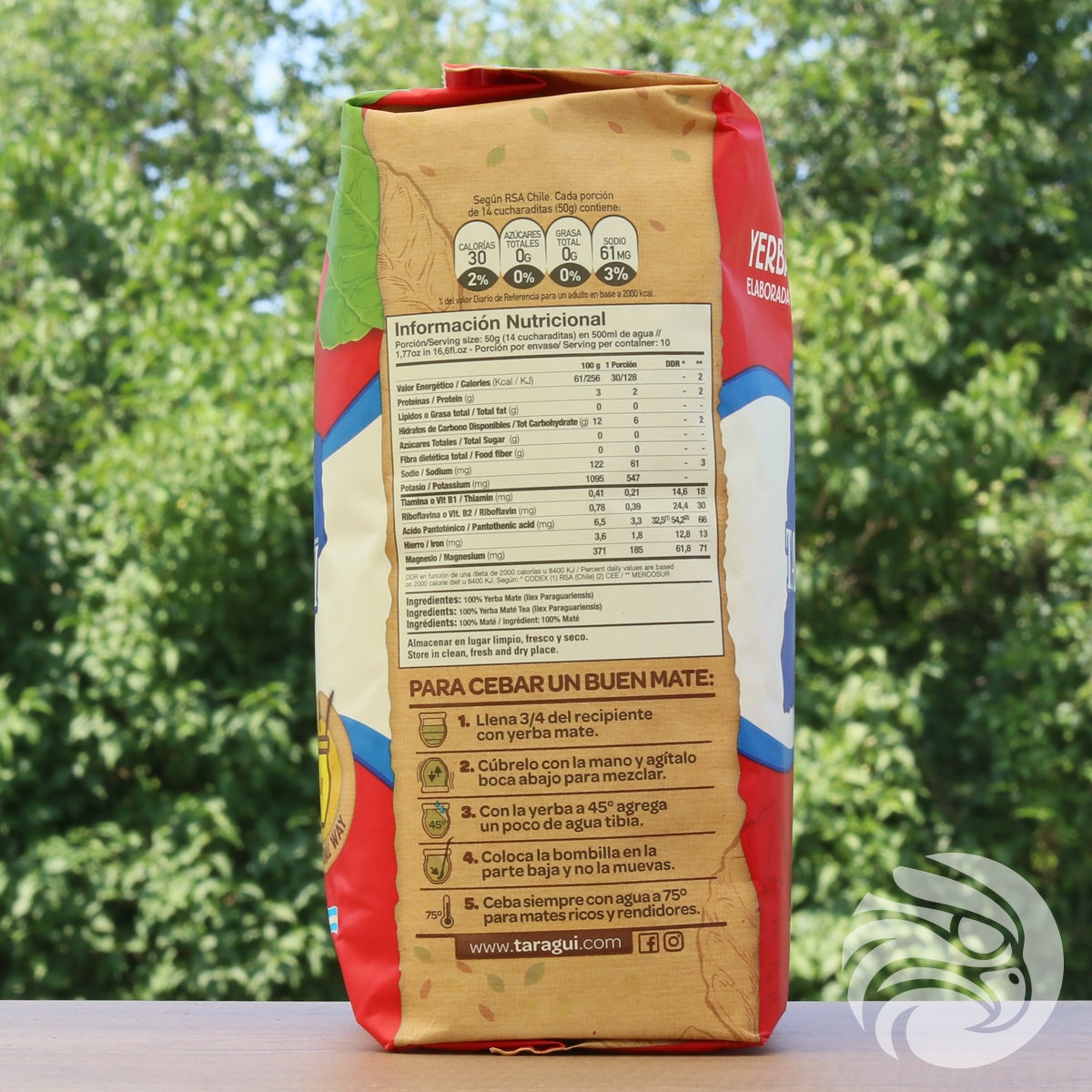 Ceai yerba mate Taragüi • Elaborat cu crenguțe • 500 g