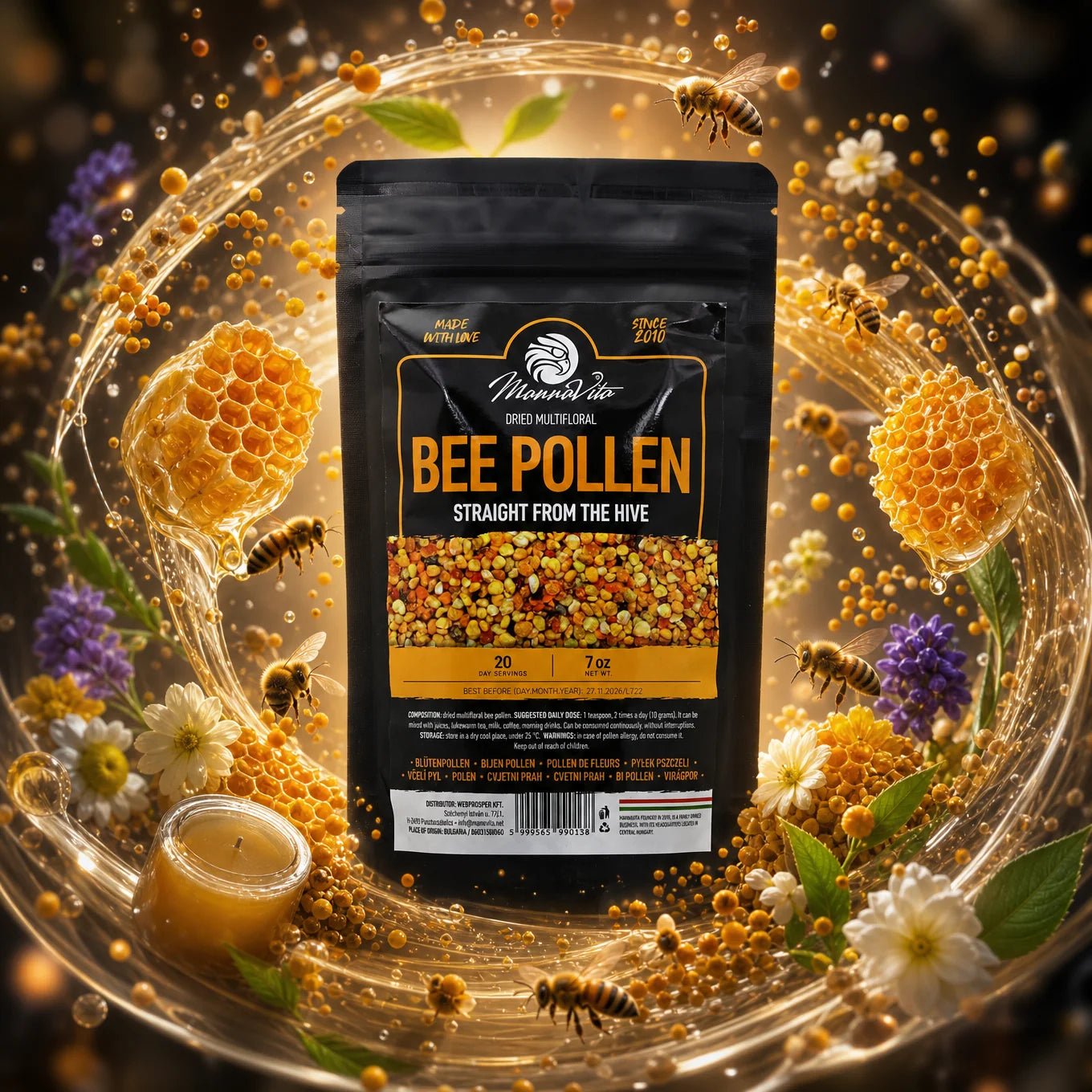 Mannavita polen uscat de albine multifloral • 200 g